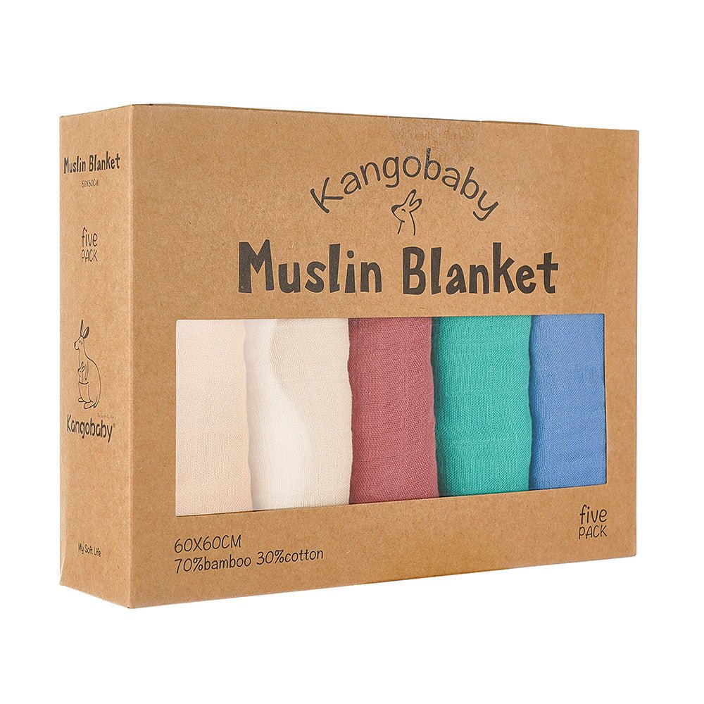 Ensemble de 5 Mousslines pour Bébé/Enfants - couverte - Choupinous
