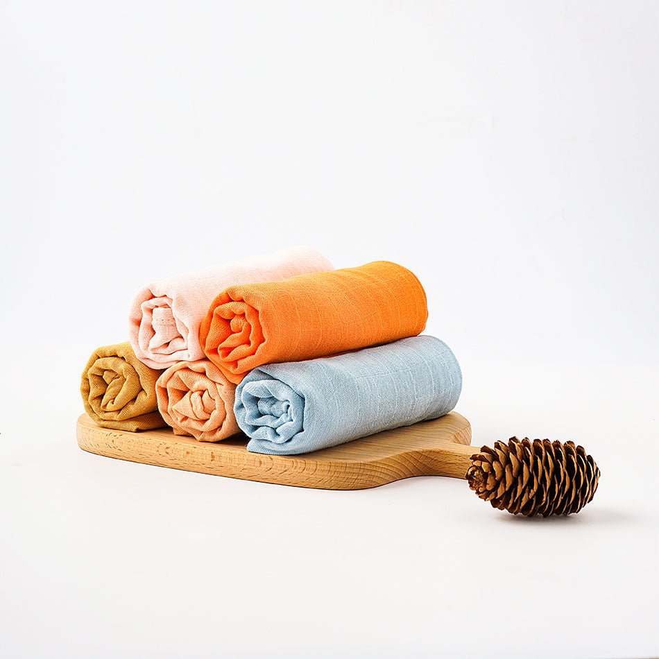Ensemble de 5 Mousslines pour Bébé/Enfants - couverte - Choupinous