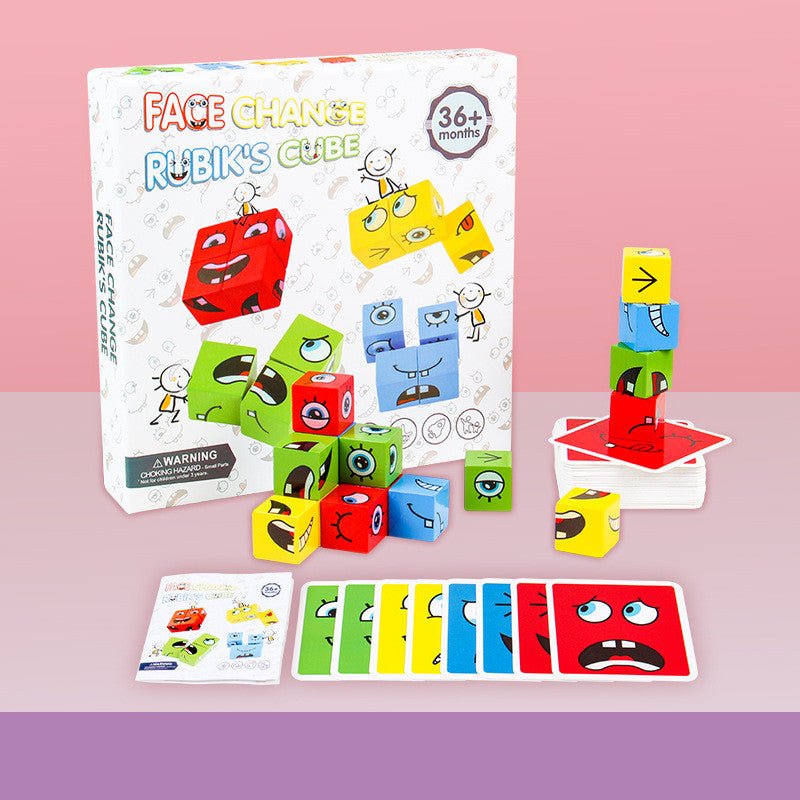 Jeu de Cubes Montessori à Expression Changeantes - jeux - Choupinous