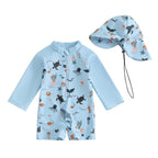 Maillot de Bain Manches Longues avec Chapeau - maillot bain - Choupinous