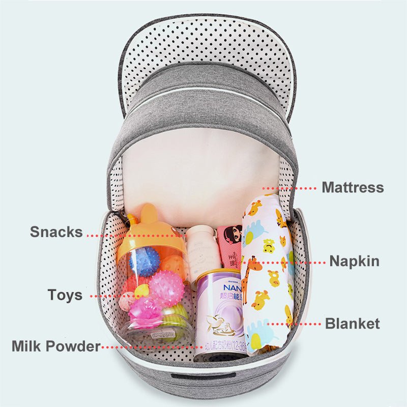 Lit Portable pour Bébé avec Moustiquaire et pare - soleil - essentiel bébé - Choupinous