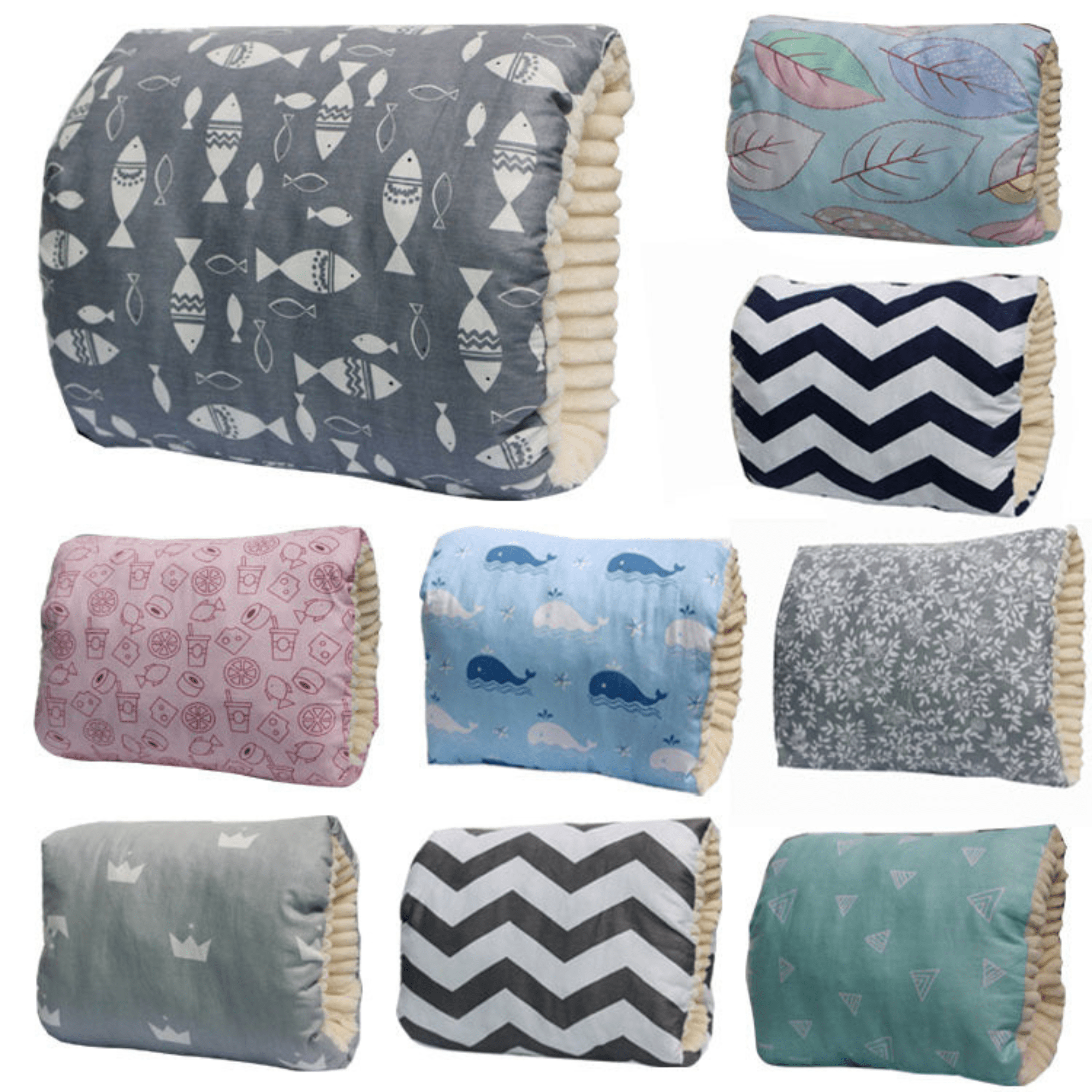 Oreiller d'allaitement Bébé Coton et Velours - coussin allaitement - Choupinous