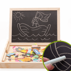 Tableau Éducatif Enfants 2 en 1 Magnétique et craie - casse tete - Choupinous