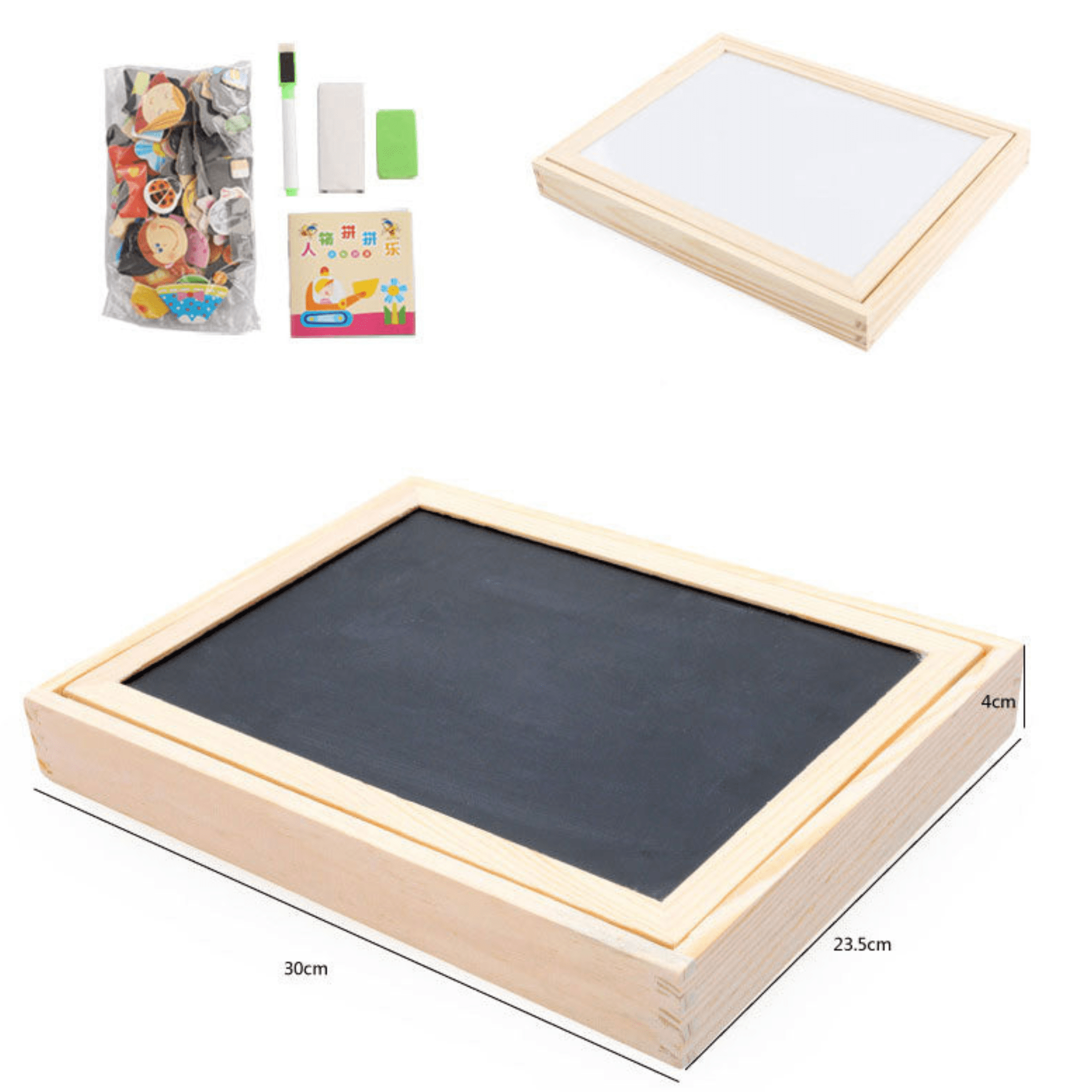 Tableau Éducatif Enfants 2 en 1 Magnétique et craie - casse tete - Choupinous