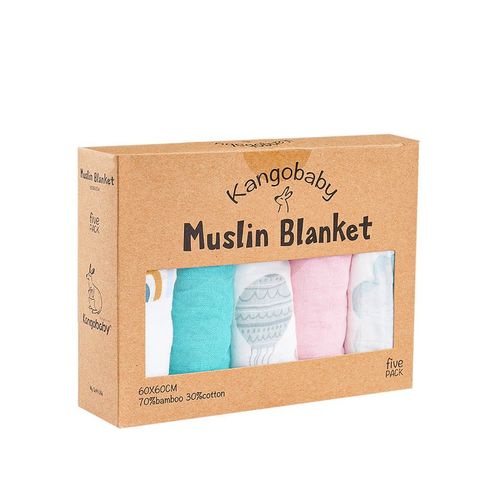 Ensemble de 5 Mousslines pour Bébé/Enfants - couverte - Choupinous