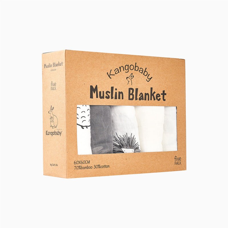 Ensemble de 5 Mousslines pour Bébé/Enfants - couverte - Choupinous